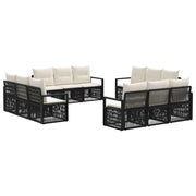 Set Divano da Giardino 12 pcs Nero polyrattan 3435661