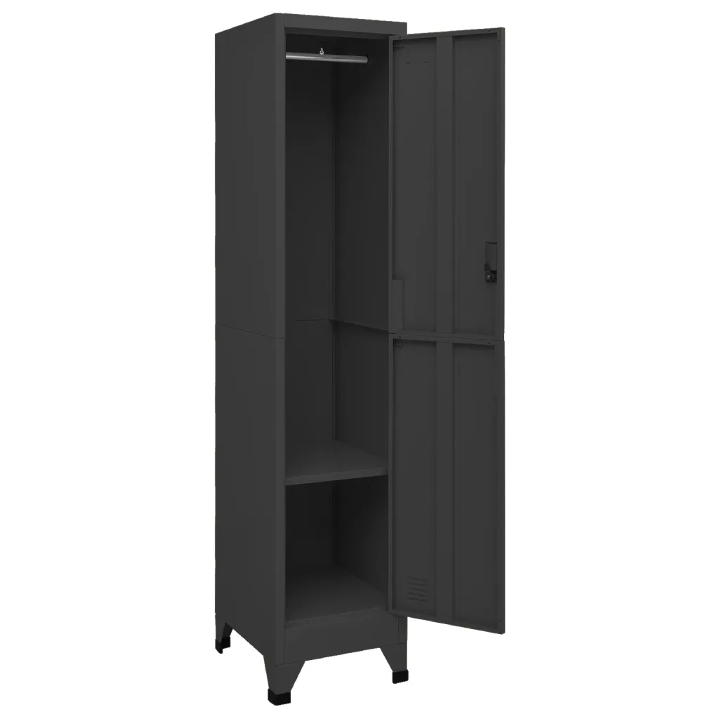 Armadietto con Serratura Antracite 38x45x180 cm in Acciaio cod mxl 75445