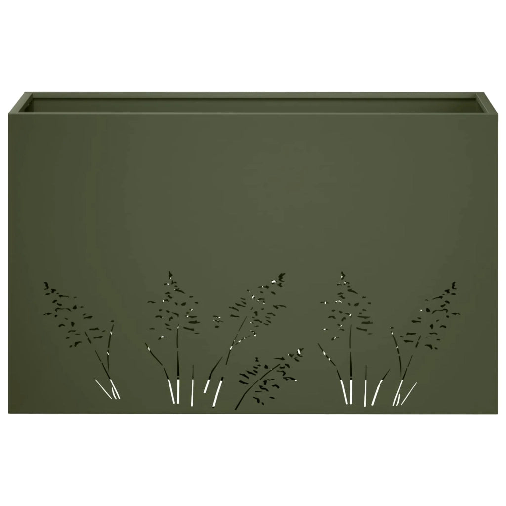 Vaso da giardino 2 pz Verde Oliva 80 x 20 x 49 cm 8005827