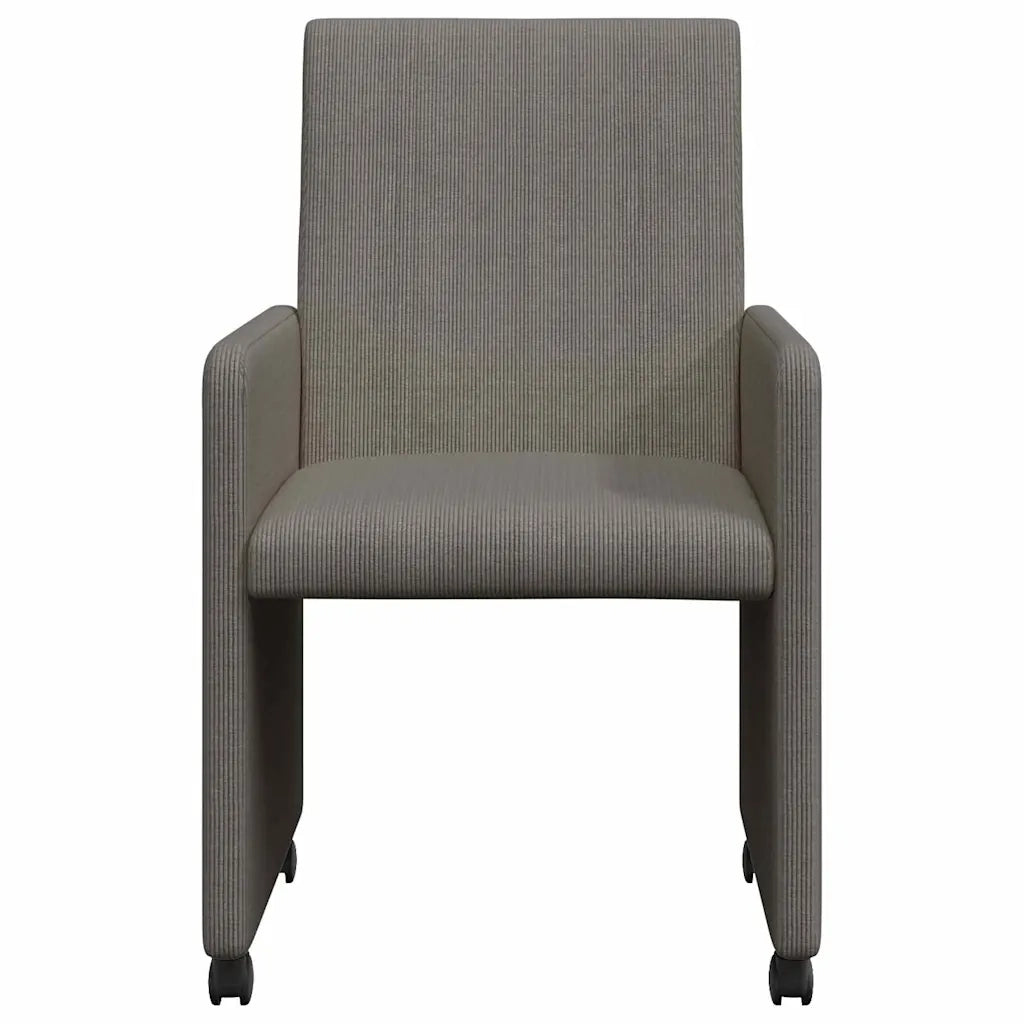 Sedie da Pranzo con Ruote 2 pcs Grigio chiaro 57 x 66 x 94 cm 42017801