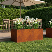 Vaso da giardino Ruggine 100 x 40 x 40 cm Acciaio Corten 8005258