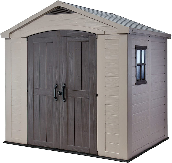 Casetta da Giardino Porta Attrezzi 256,5x182x243 cmin Resina Keter Factor 8x6 Beige