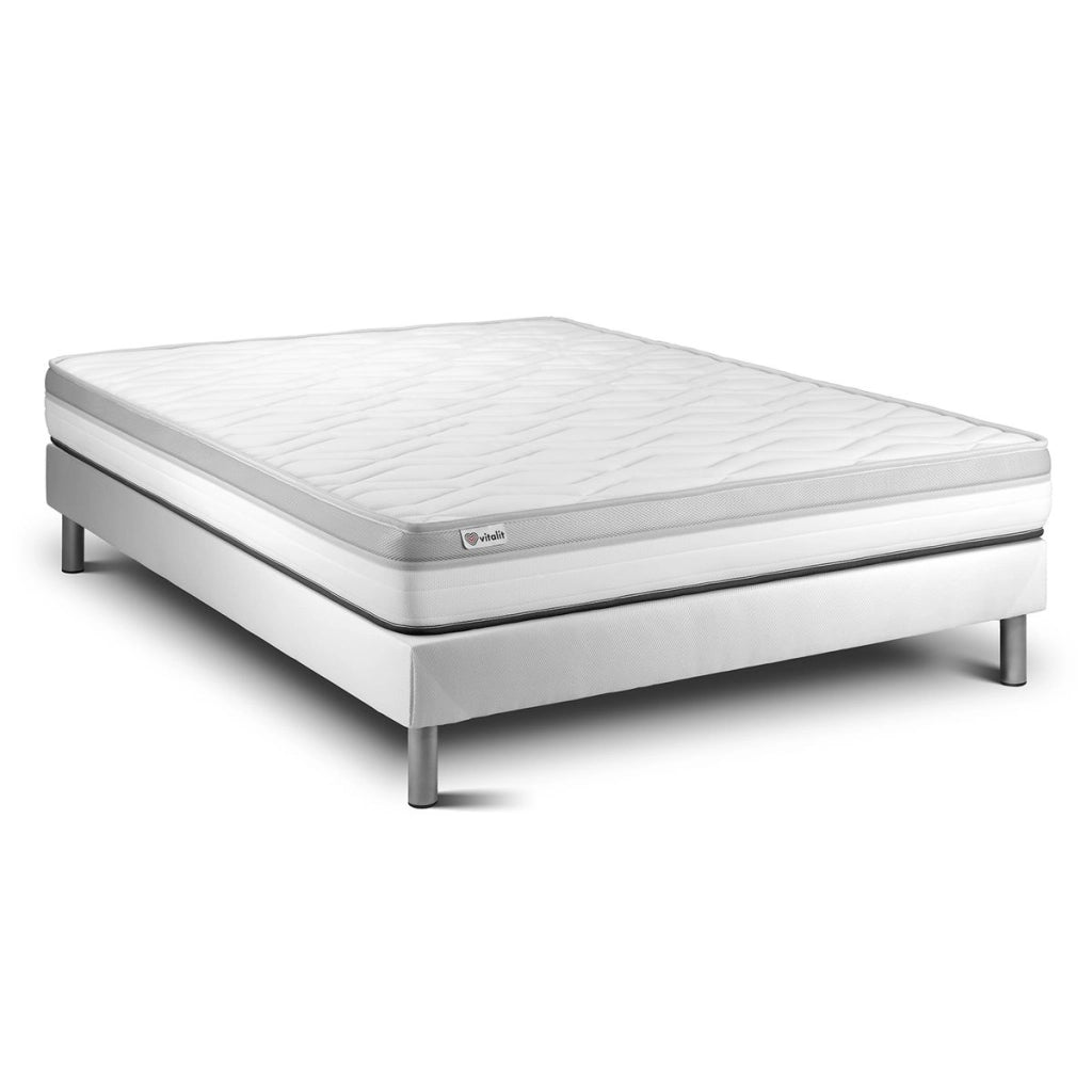Letto con materasso VITAL RELAX 135 x 190 cm Rete kit Bianco