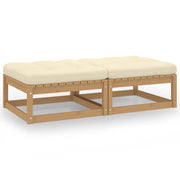 Sgabelli da Giardino con Cuscini 2 pz Legno Massello di Pino cod mxl 78094
