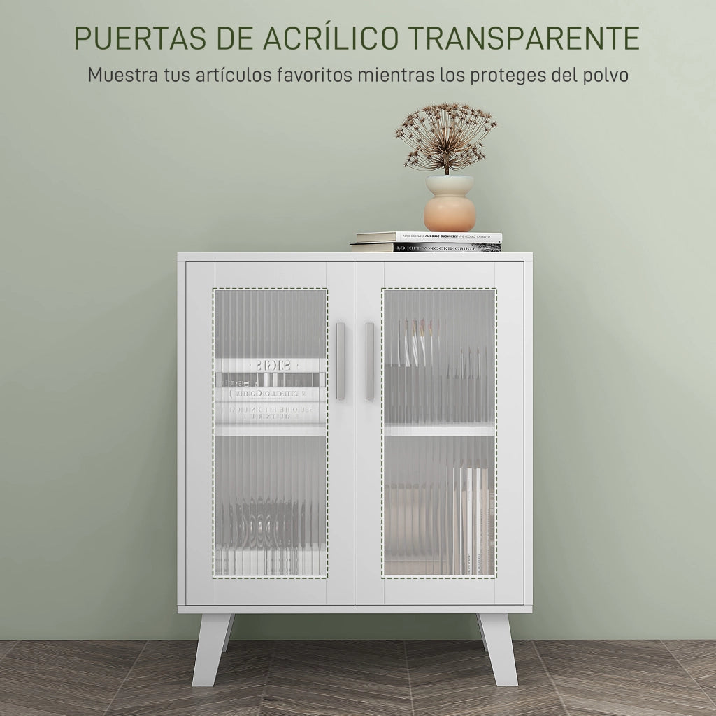 Armadio Battente con 2 Ripiani ¨C Zephmum ¨C Bianco 61x35x75 cm