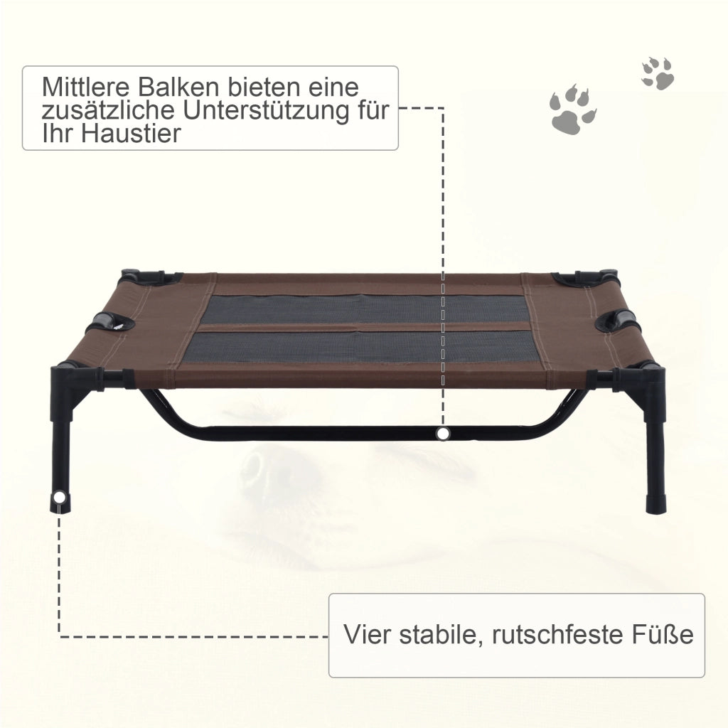 Cuccia da esterno per cani ¨C zephmum ¨C marrone 92x76x18 cm