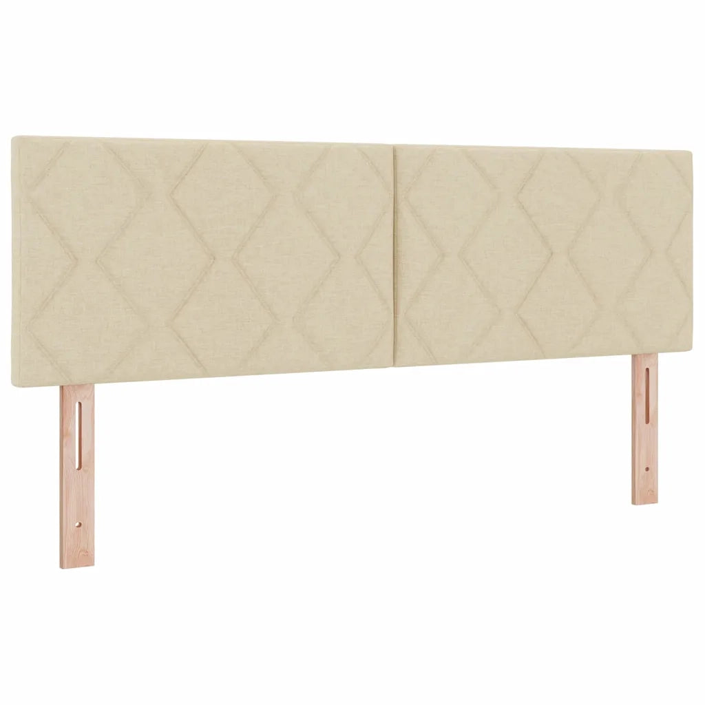 Letto a molle con materasso Crema 160 x 200 cm Tessuto 3340288