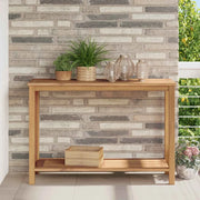 Tavolo consolle Marrone 110 x 40 x 75 cm Legno di teak solido 42002312