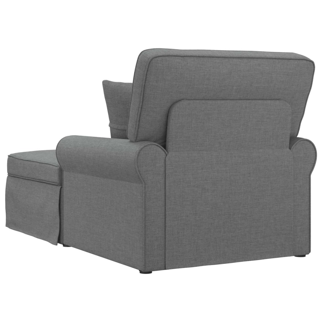 Chaise Longe con Gonna con cuscino 3 pz Grigio scuro Tessuto CFW1105178