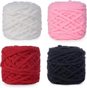 Set di 4 pezzi di lana da 100 g per maglia e crocchia - calze, coperte, maglioni, scarpe, cappelli, sciarpe