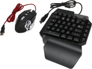 Tastiera e Mouse gaming RGB combinati con Convertitore per una mano - PS3 Switch Series X/S One X/S 360