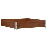 Fioriera | Cassetta per fiori | Vaso da Giardino Marrone 100x100 cm Legno Massello di Pino