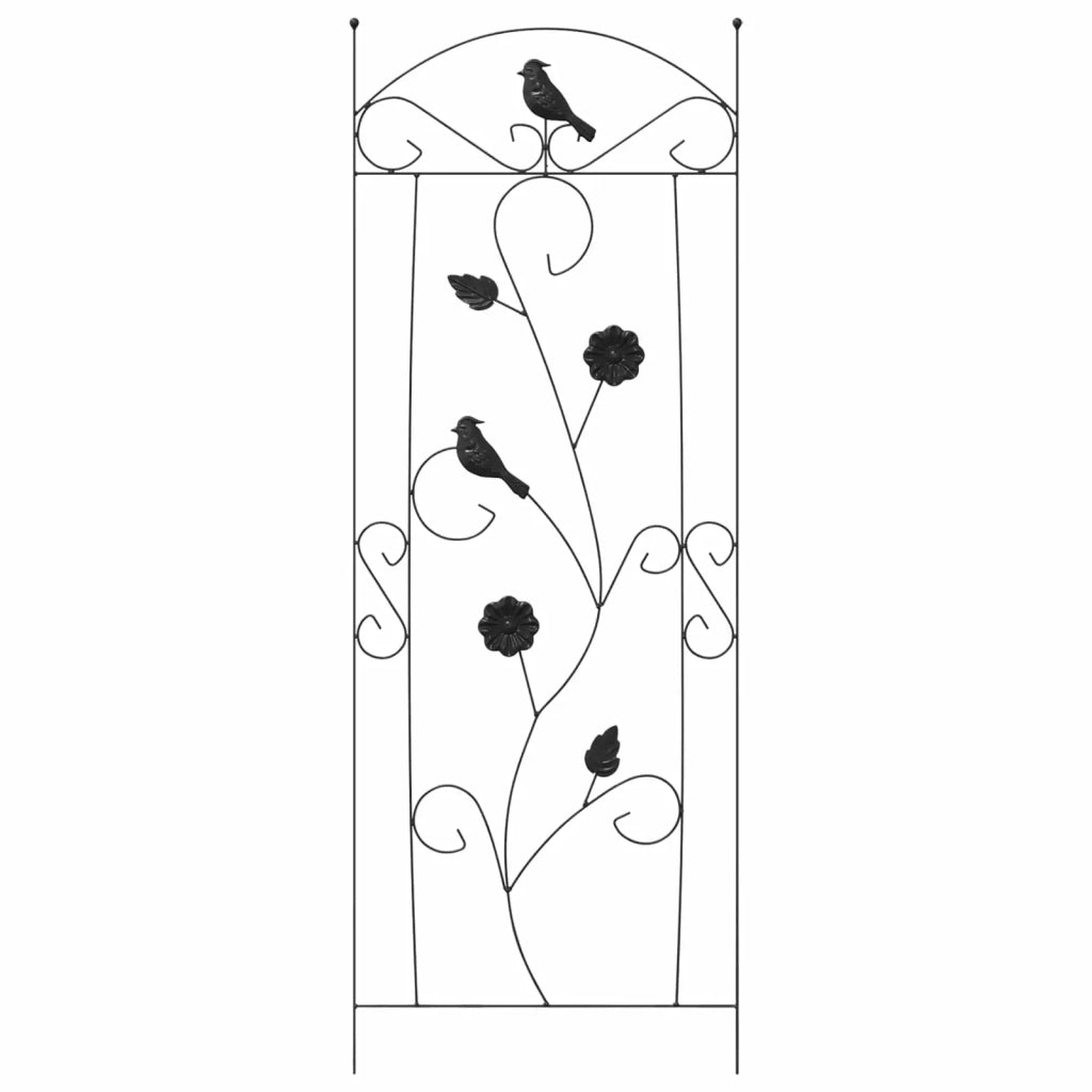 Recinzione per Giardino 3 pcs Nero 110 x 40 cm Acciaio 42021362