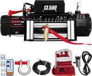 Lier elettrico 13500LBS 12V Motorizzato Lier in acciaio per rimorchio Cavo in acciaio Telaio in acciaio Trasmissione a ingranaggi
