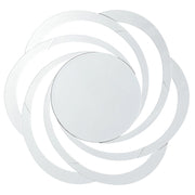 Specchio da parete in vetro argento MDF ciclone a forma di fiore moderno soggiorno camera da letto