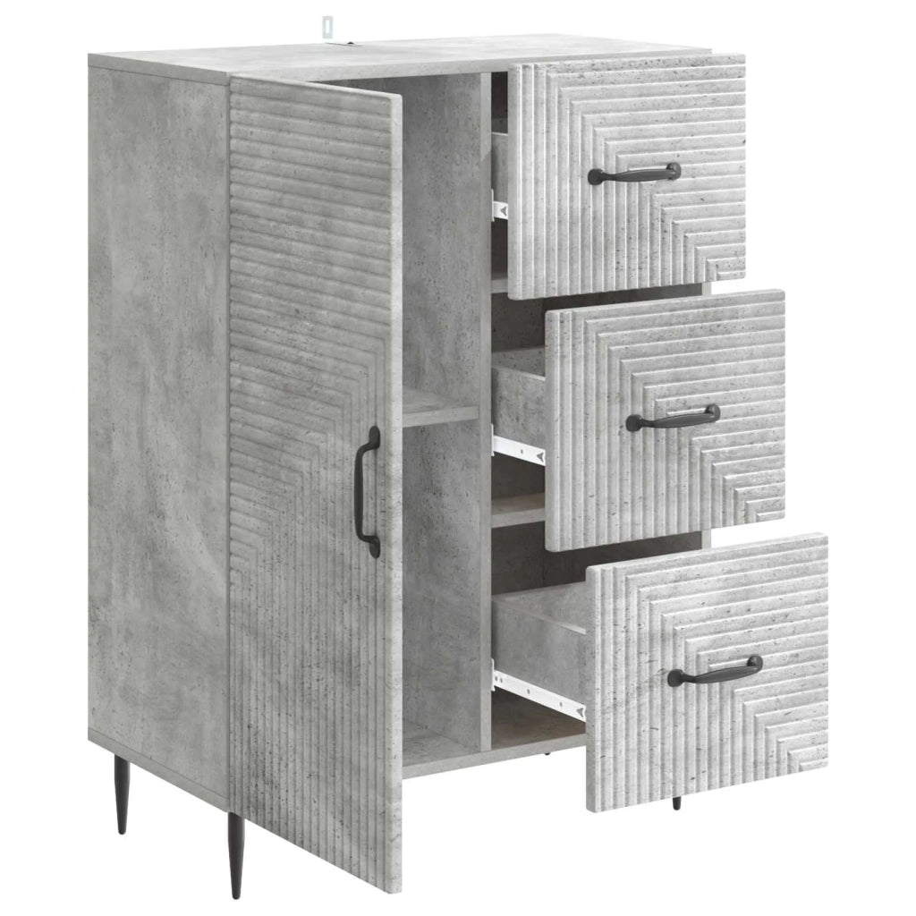 Credenza con cassetto Grigio Cemento 66 x 34,5 x 89,5 cm