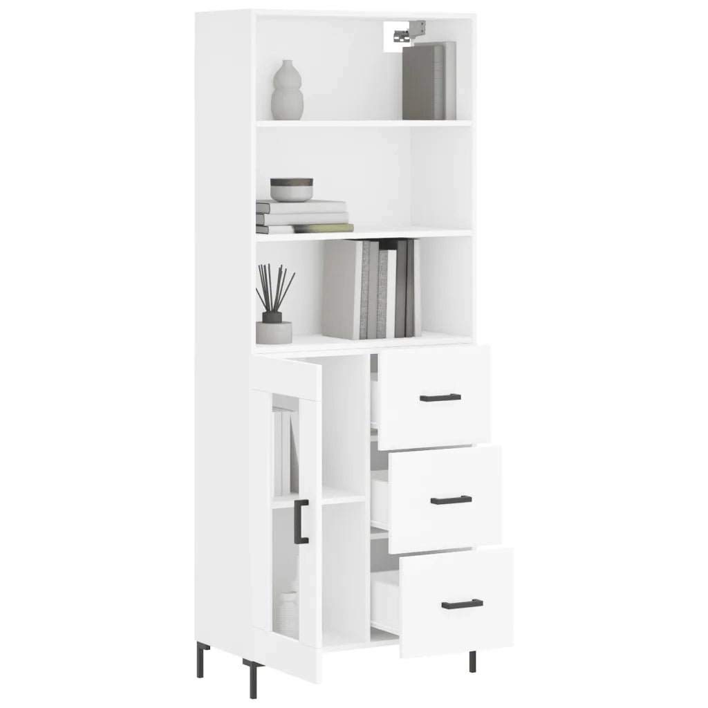 Credenza Bianca 69,5x34x180 cm in Legno Multistrato 3189509