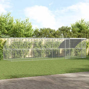 Gabbia per polli 4 pz Argento 800 x 200 x 200 cm Acciaio e PE 3381111