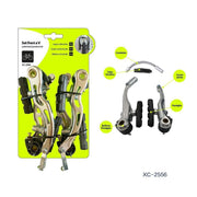 Trade Shop - Set Freni A V Bici Universali Anteriore Posteriore In Lega Di Alluminio Xc-2556 -