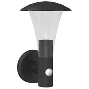 Applique da Esterno con Sensore Nera in Acciaio Inossidabile CFW7326208
