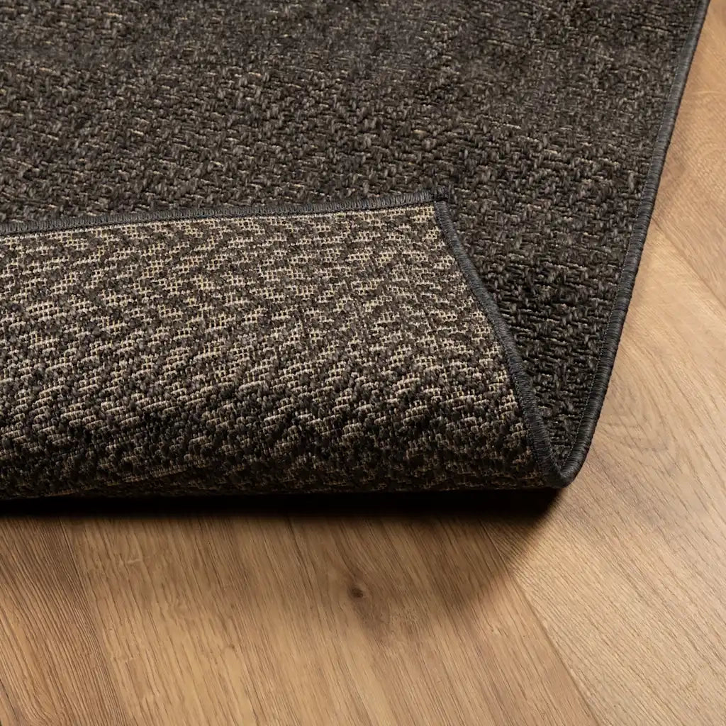 Tappeto ZIZUR Antracite 200x290 cm Aspetto Iuta Interni Esterni 4010351