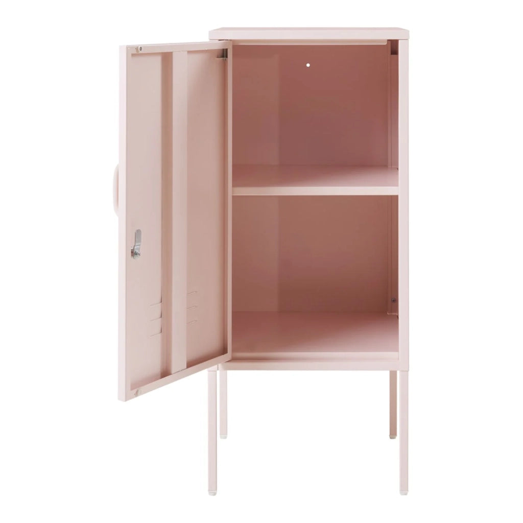 Comodino comodino cassettiera mobile contenitore 82 x 35 x 35 cm acciaio rosa 03_0011009