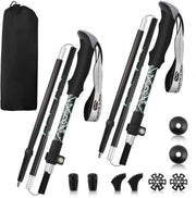 Wand stecchi in carbon op pieghevole 7075 alluminio ultraleggero regolabile telescopico 105-125CM stecchi da camminata Nordic per uomo e donna con accessori tutti terreno