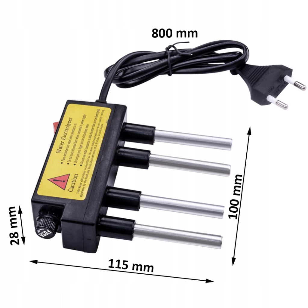 Elettrolizzatore Tester Colore con 4 Elettrodi (2 Acciaio, 2 Alluminio) – Analisi Qualità Acqua | Facile Uso