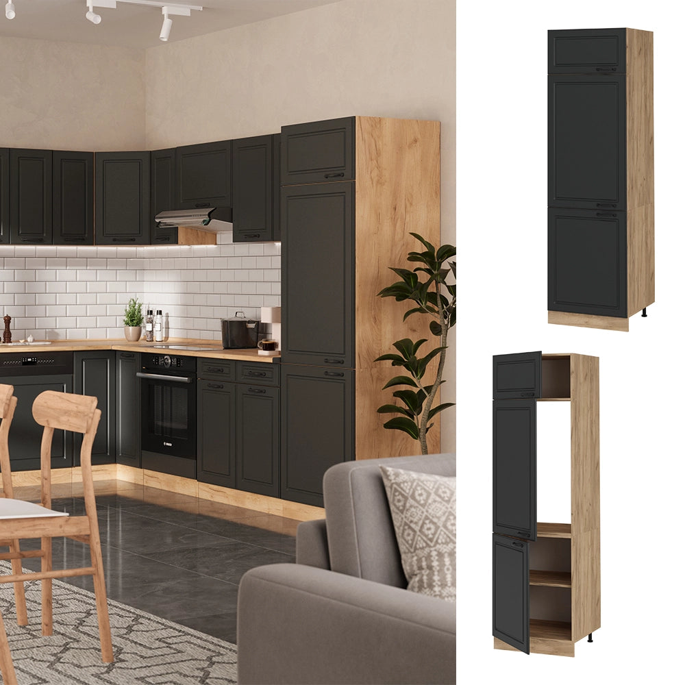 Vicco Armadio frigorifero Antracite casa di campagna 60 cm