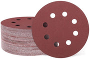 Schuurschijven 125 mm - 50 pezzi - Corrugatura 180 - Adesivo - Ossidiana d'aluminium duraturo - Rasoio a uncino e lustrino - Carta abrasiva
