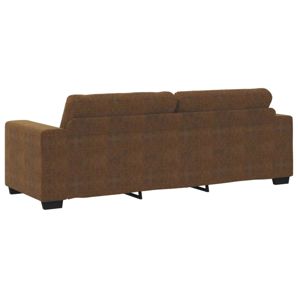 Divano 2 pz Marrone Tessuto 3324719