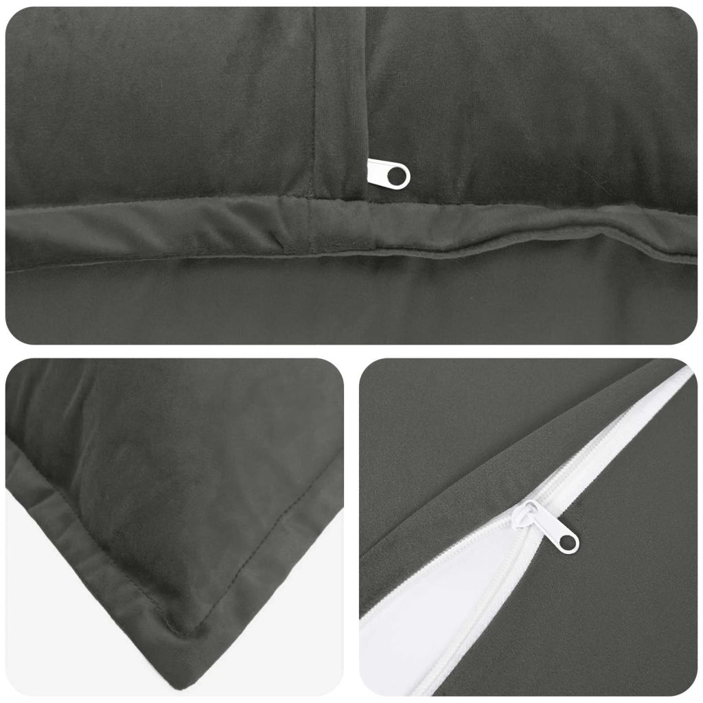 Cuscino con cuscino HOUTEN 2 pz Grigio Scuro Velluto 936574