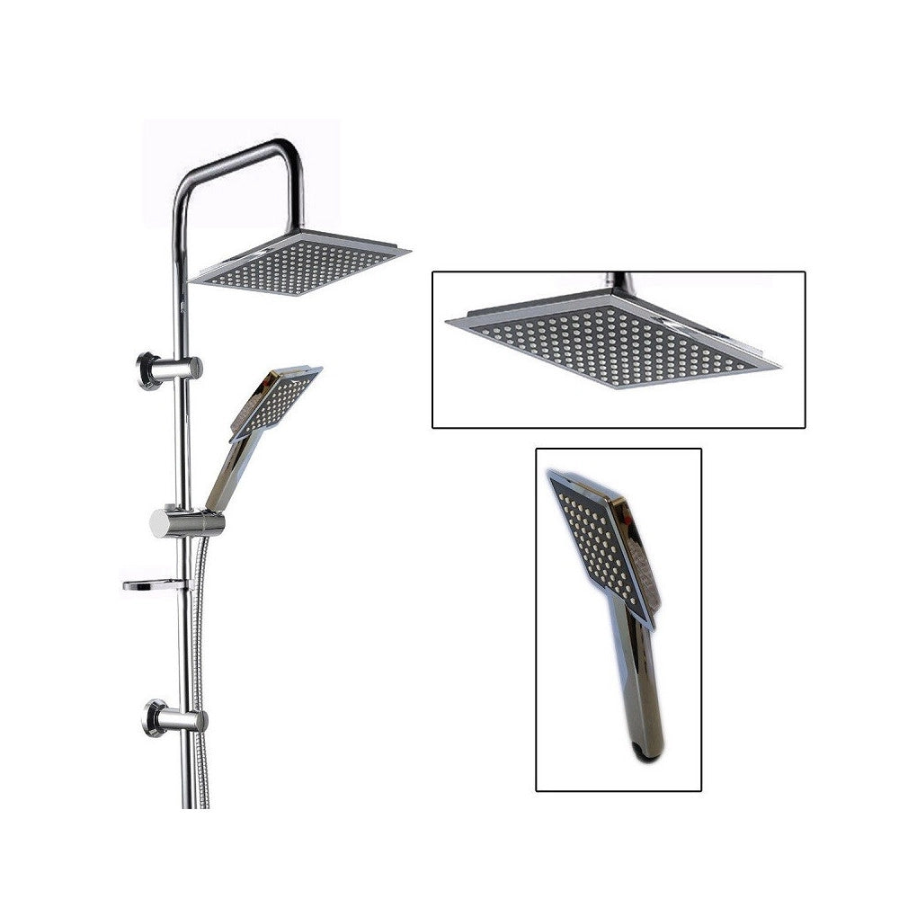 Trade Shop - Asta Saliscendi Cromata Colonna Doccia Soffione Fisso Doccetta 9005v2 -        2