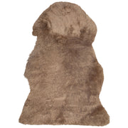 Tappeto in pelle di pecora marrone chiaro 65 x 110 cm a pelo lungo naturale in stile rustico