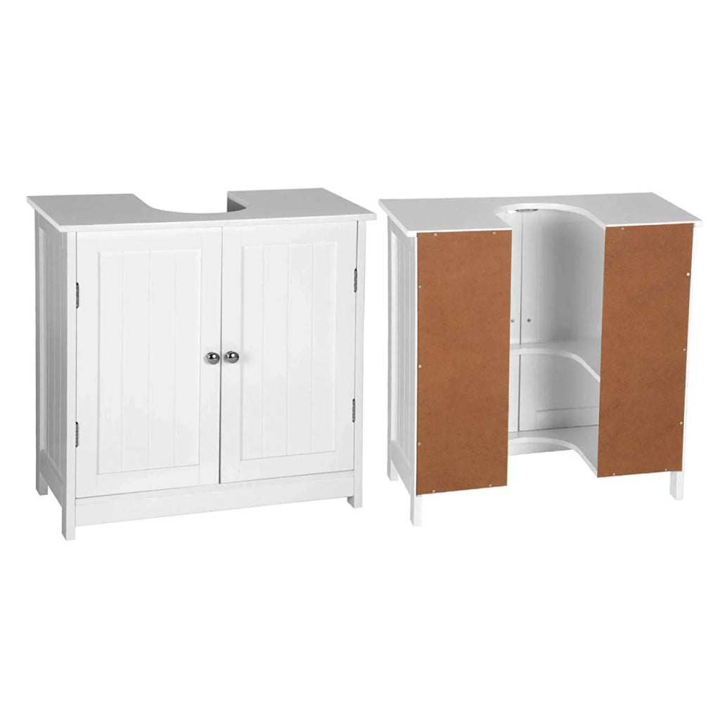 Mobile sottolavabo da bagno 60 × 30 × 60 cm in legno bianco 19_0001063