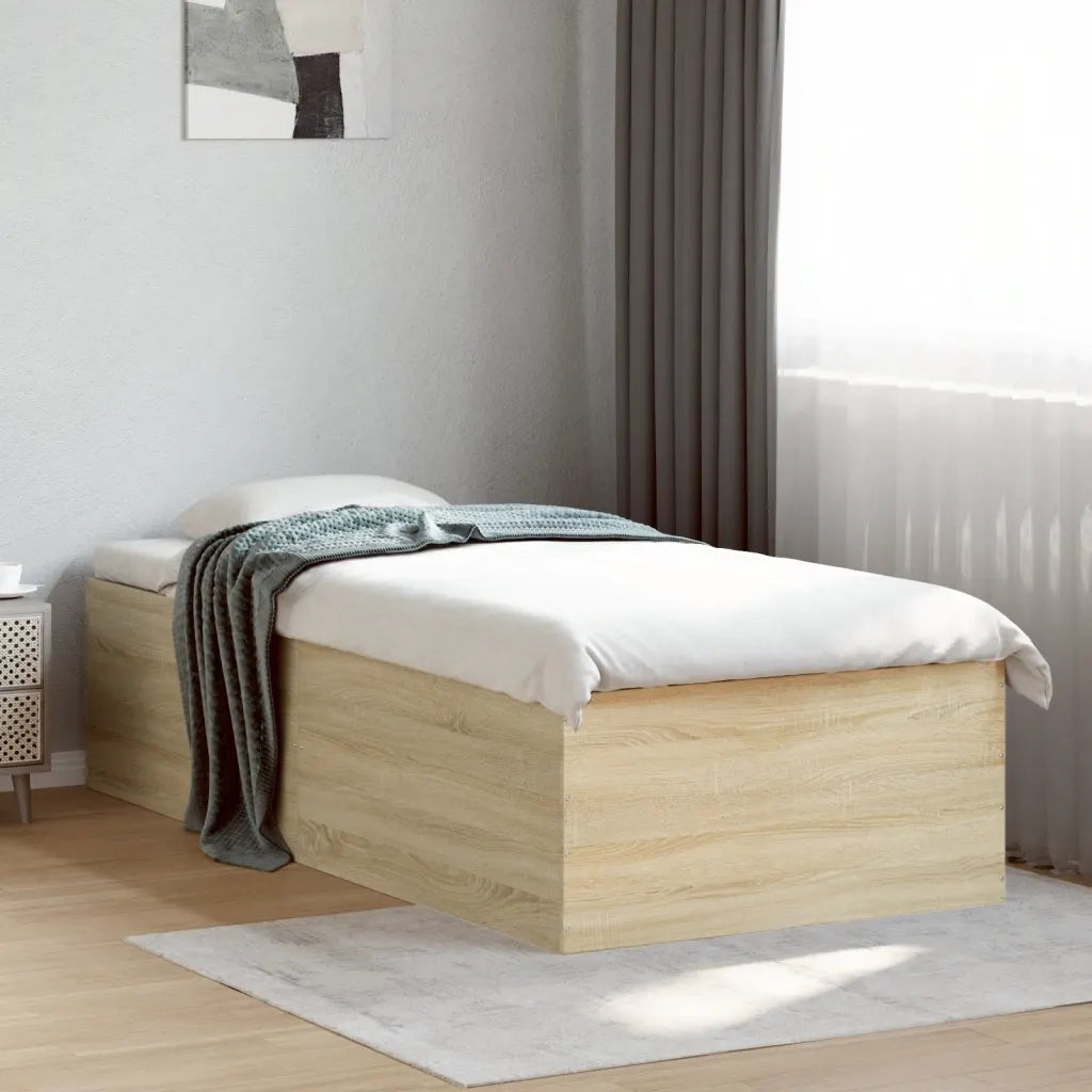 Giroletto-Struttura Letto Rovere Sonoma 75x190 cm in Legno Multistrato 906293
