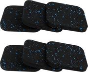 6 pezzi di Padrone di gomma anti-vibrazioni con gomma spessa Mat di treadmill - Mattonelle di assorbimento di shock per l'equipaggiamento di allenamento per lavatrice - 10 * 10 * 1cm