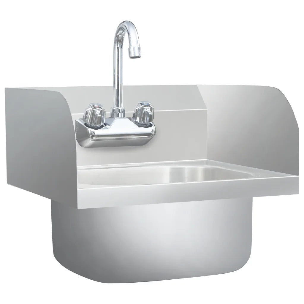 Lavandino-Lavabo-Lavello Commerciale con Rubinetto in Acciaio Inossidabile