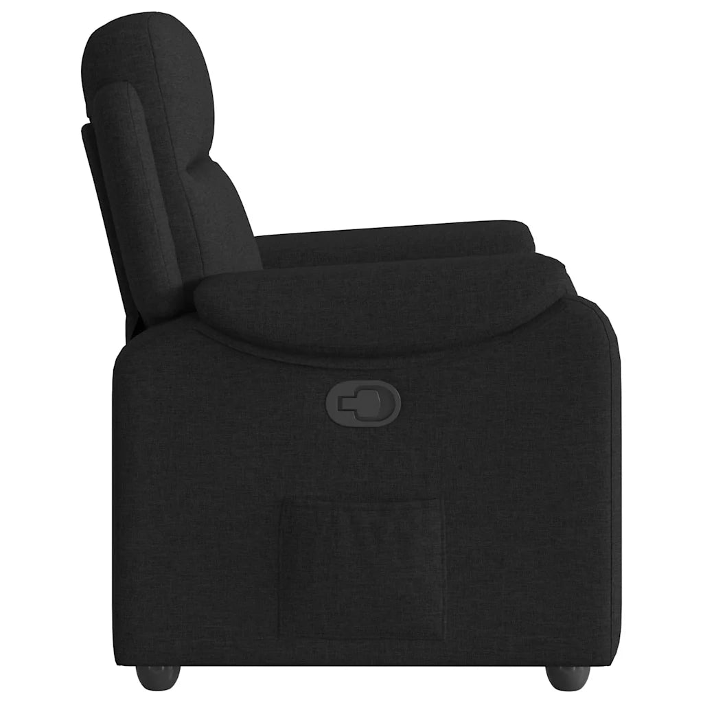Poltrona Reclinabile in Tessuto Nero 4015682
