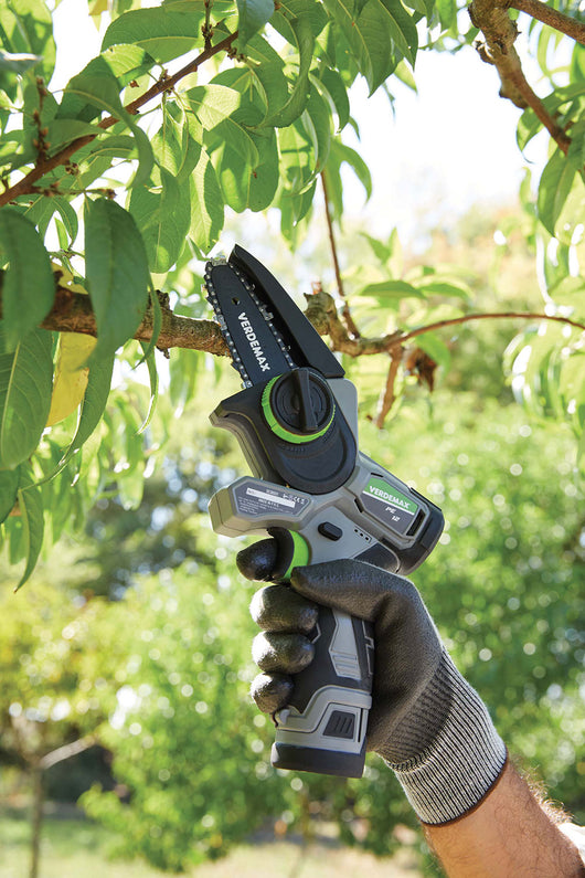 Potatore a Batteria 12 V Verdemax PE12 Lama 11,2 cm con Batteria e Ricarica Rapida