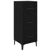 Credenza | Madia | Buffet da pranzo | Armadio da pranzo Rovere Nero 34,5 x 34 x 90 cm Legno multistrato