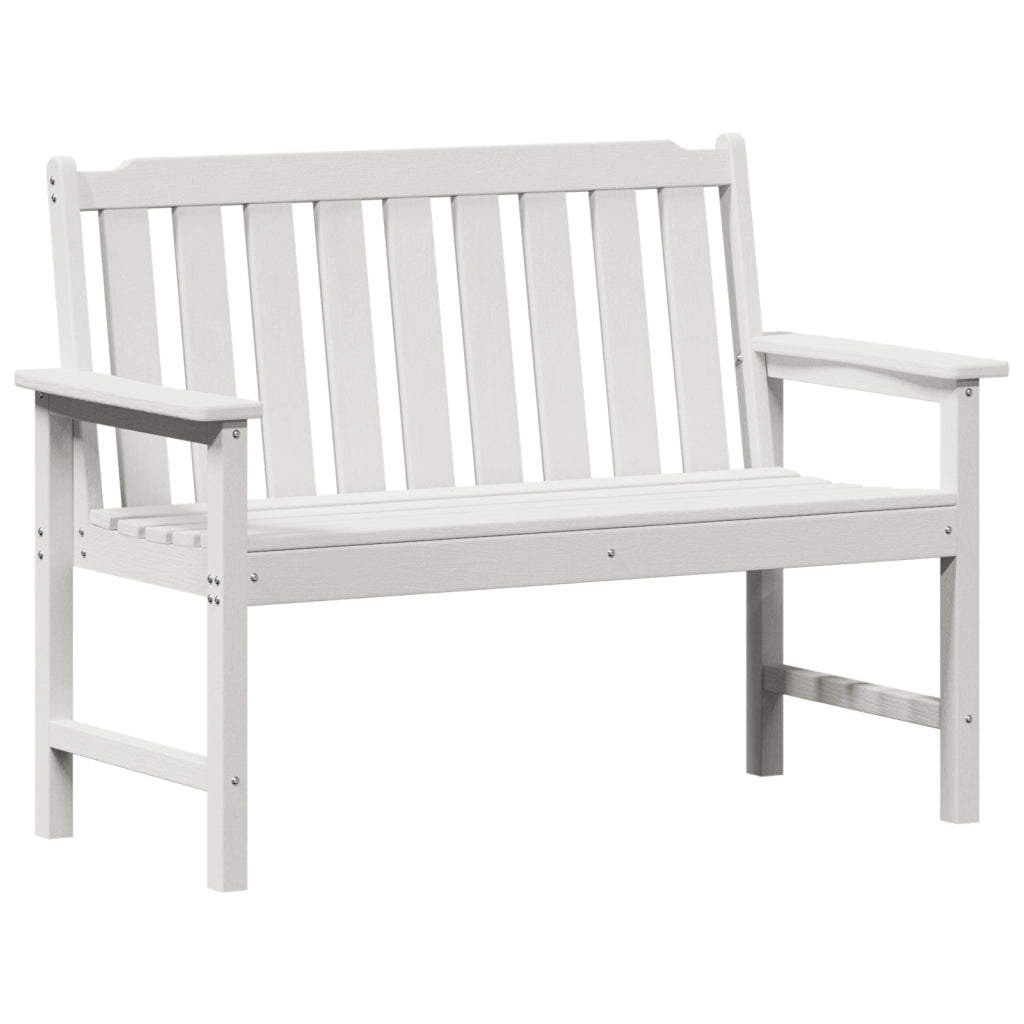 Panchina da Giardino Bianca 120 cm HDPE
