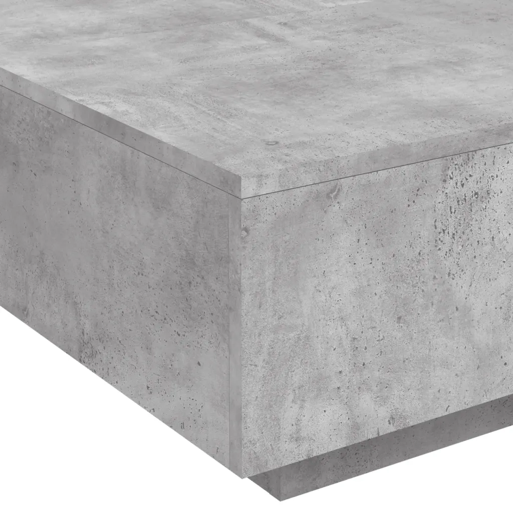Tavolino salotto | Tavolino da caff¨¨ | Tavolino da Soggiorno Grigio Cemento 80x80x31 cm Legno Multistrato