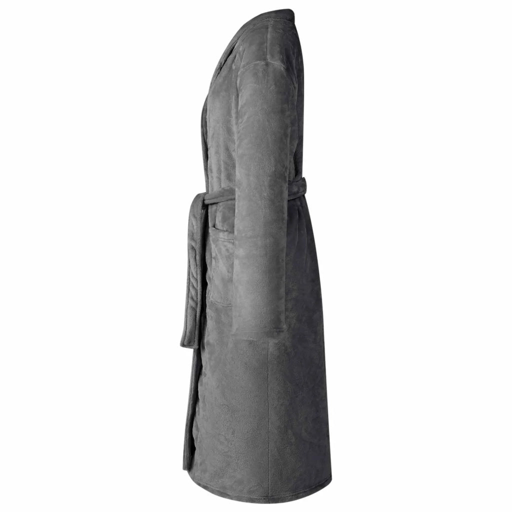 Accappatoio senza Cappuccio Grigio scuro xxxl Flanella CFW3732334