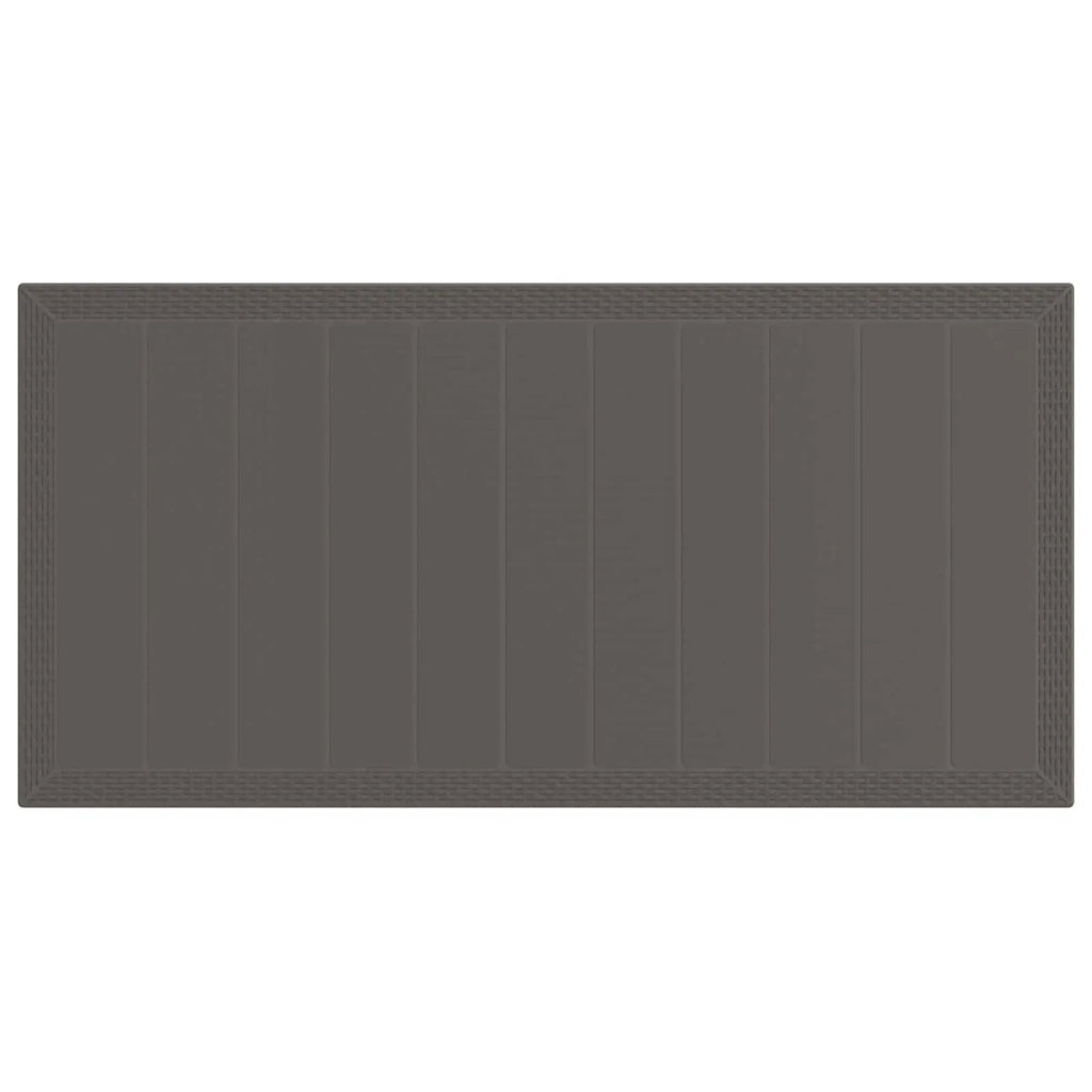 Set da Pranzo per Giardino 7 pcs Grigio chiaro e panna PP