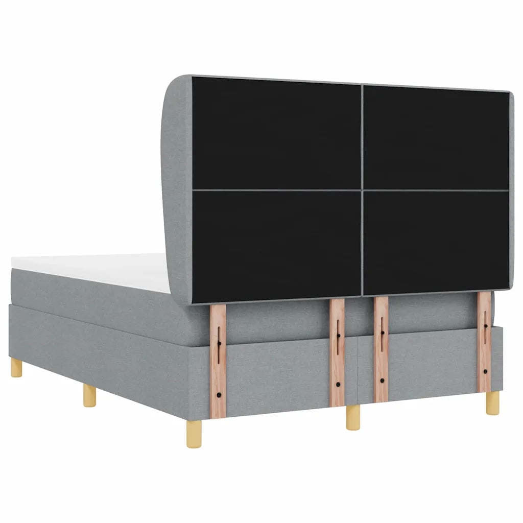 Letto a molle con materasso Grigio chiaro 200 x 140 cm Tessuto 3340753