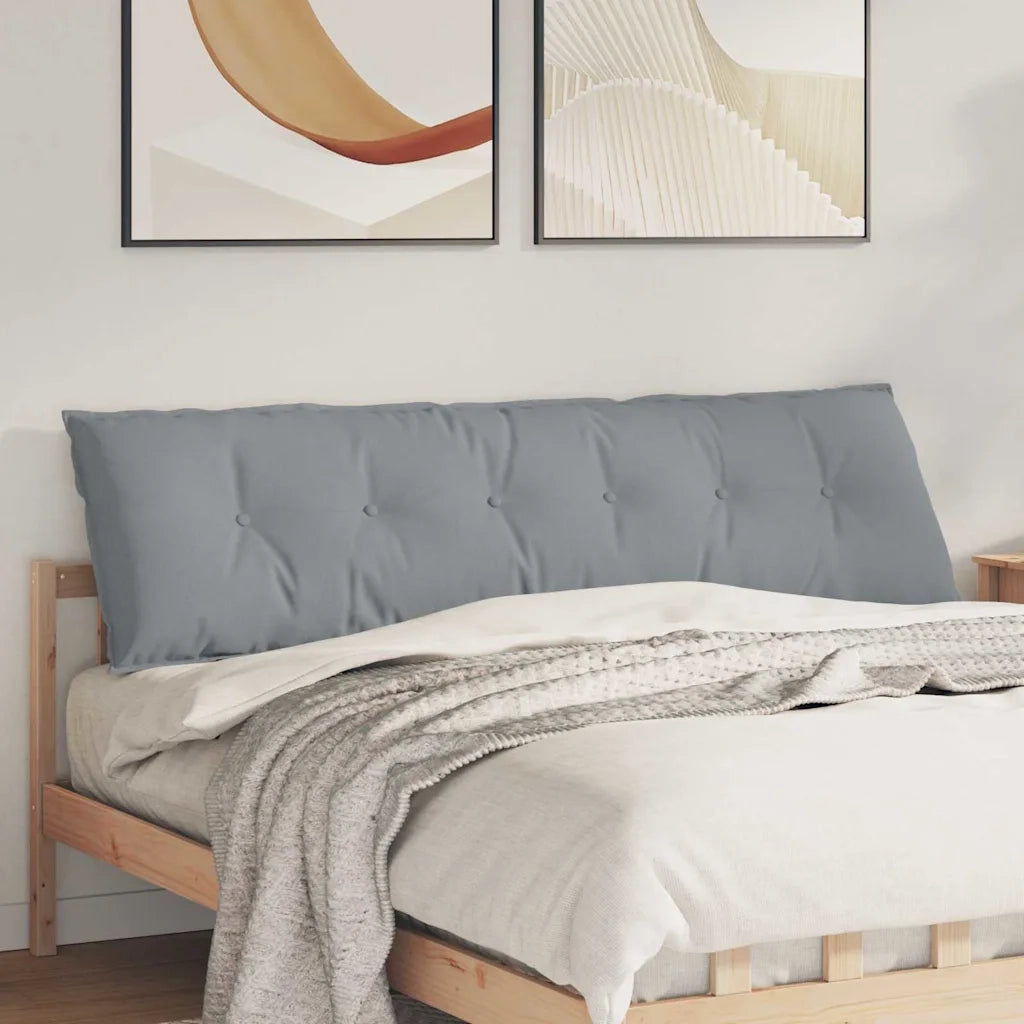 Cuscino per Schiena | Cuscino dorsale Grigio chiaro 180 x 19 x 50 cm Tessuto