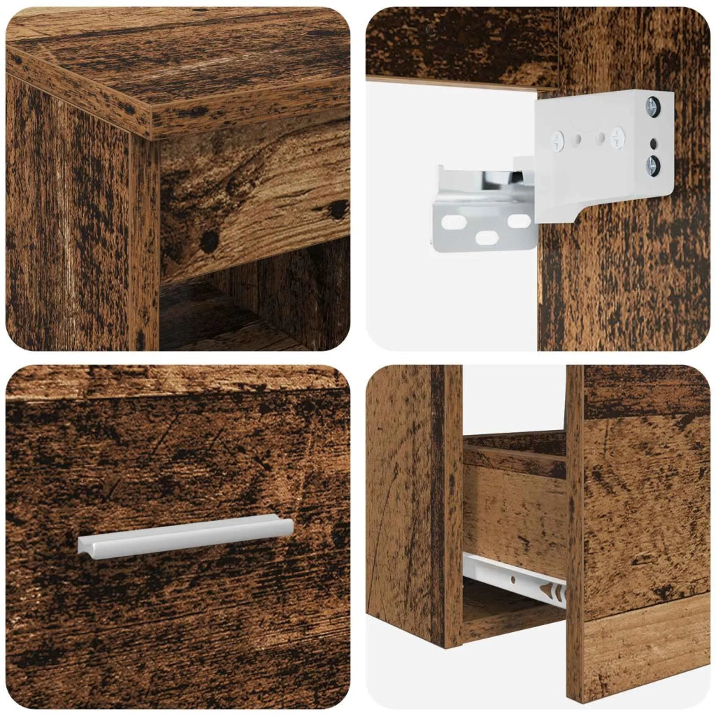 Set di mobili per il bagno 2 pz Legno antico 3403886