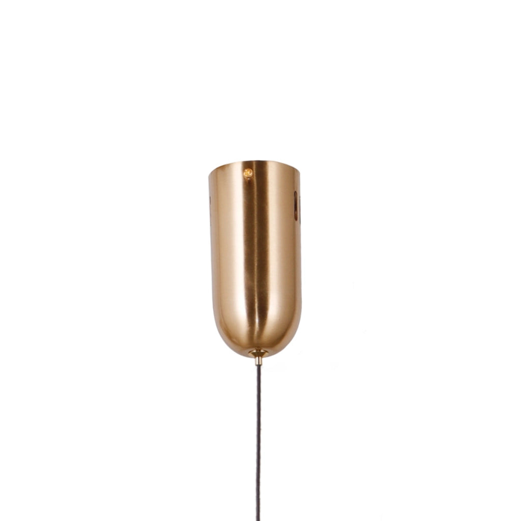 Sospensione Italux Rastia vetro opale oro LED 12W