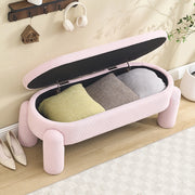 Panca-Xylo-Chenilla rosa legno massello con spazio